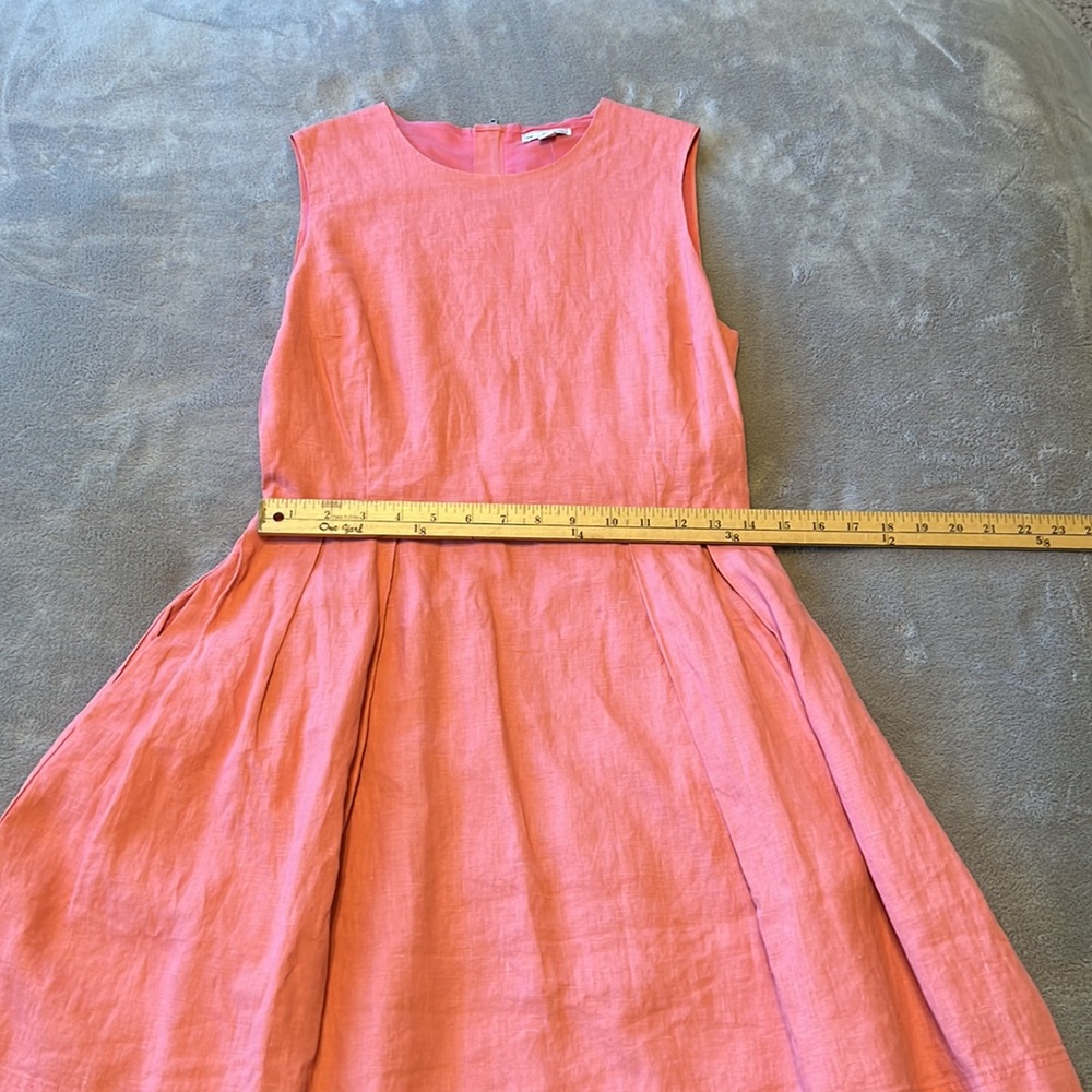 GAP Coral Linen Fit & Flare Sleeveless Dress - Picture 12 of 16